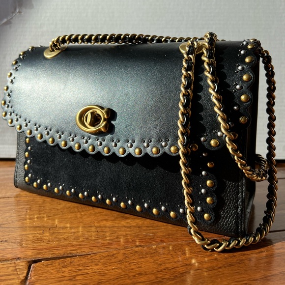 Black leather Coach Bag - Picture 2 of 13